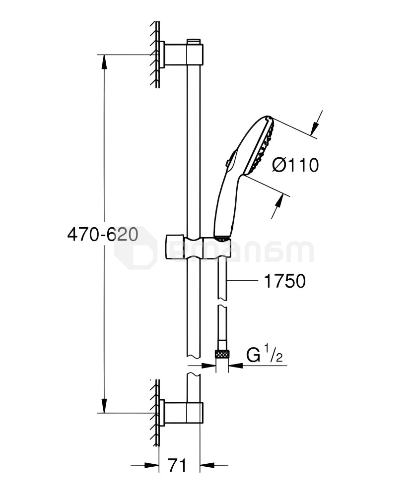 საშხაპე კომპლექტი Grohe 26032001