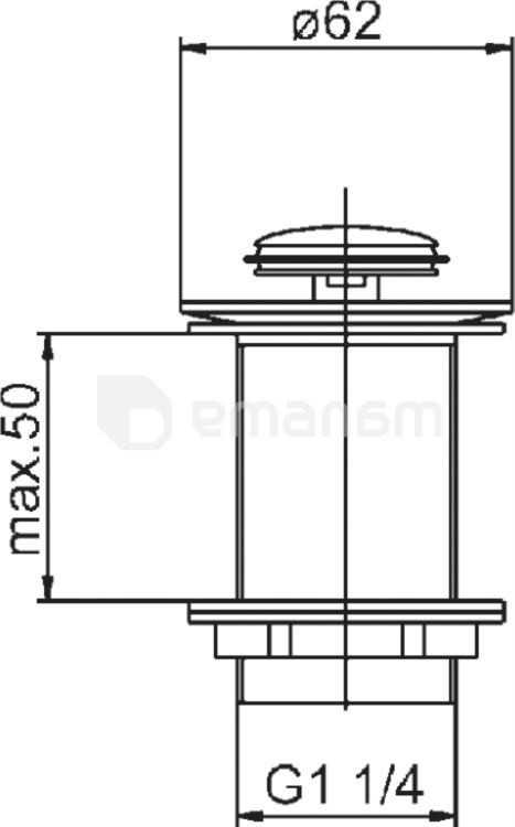 ხელსაბნის სიფონი KFA Klik-klak შავი