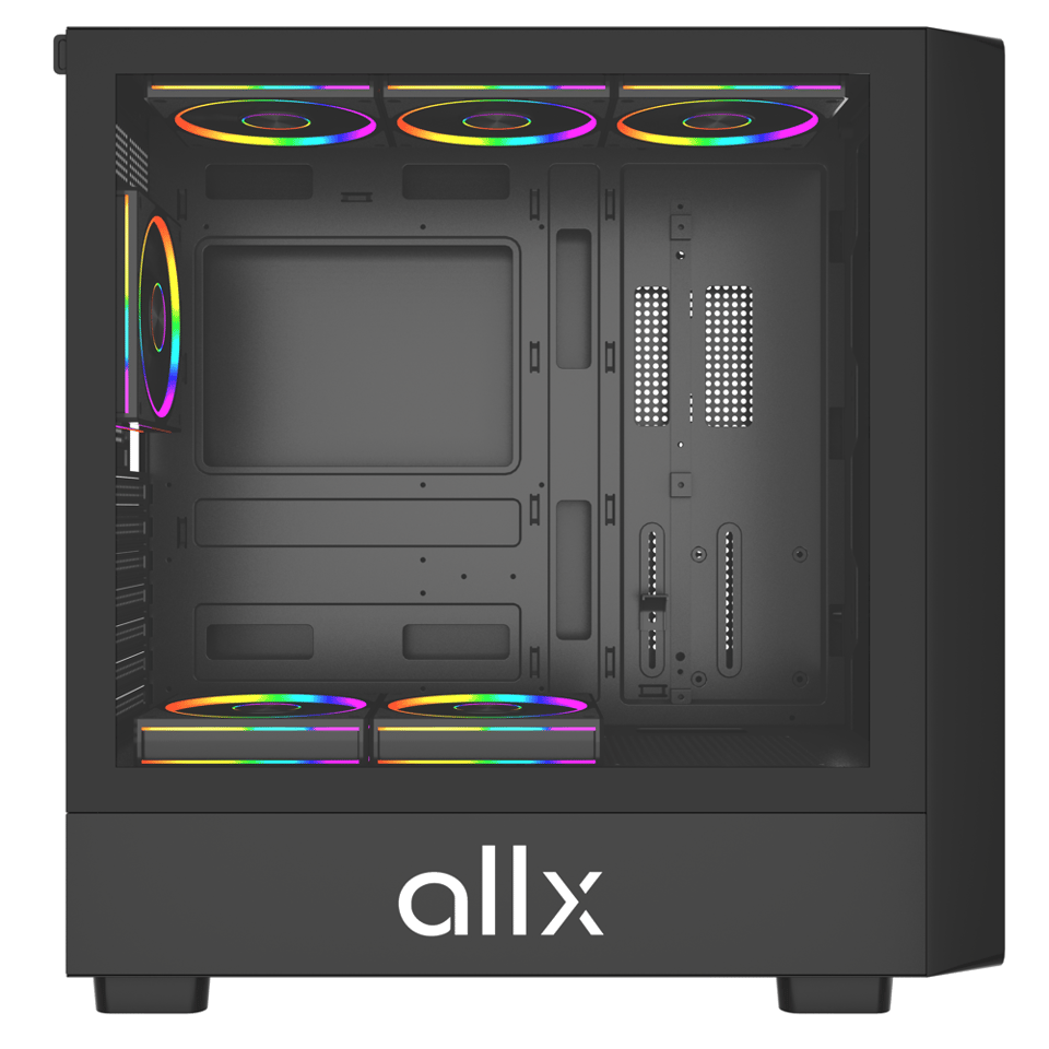 ქეისი ALLX AX-G2147, Computer Case, EATX, ATX, MATX, ITX, USB 3.0, USB, HD Audio, Black/Brown