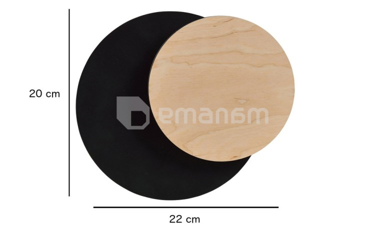 ბრა 1А EMIBIG CIRCLE G9 1x MAX 20W შავი