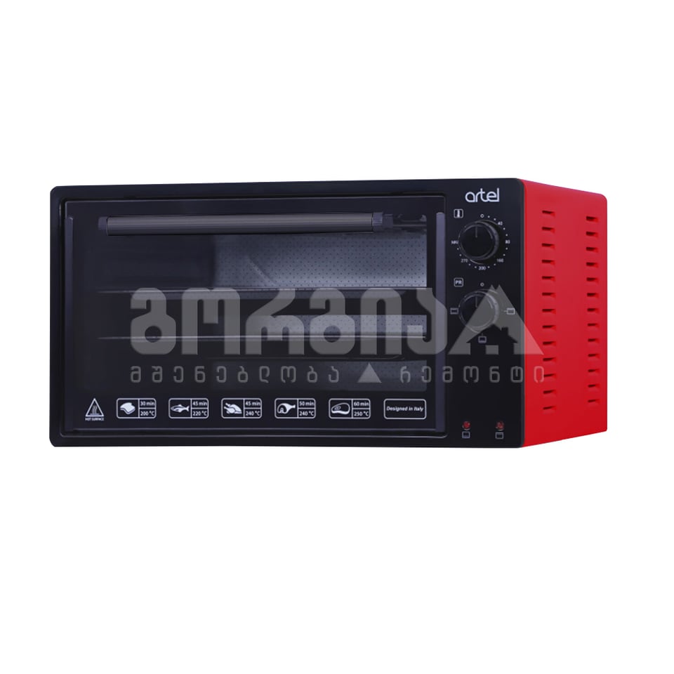 ელექტრო ღუმელი MD 3216 E Black-Red ARTEL