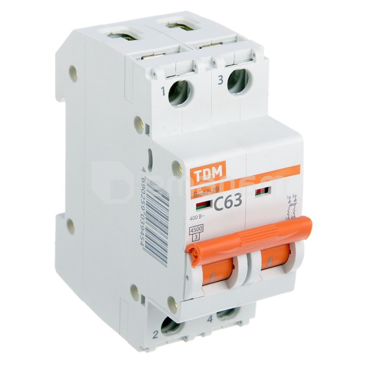 ავტომატური ამომრთველი TDM SQ0206-0099 2P C63