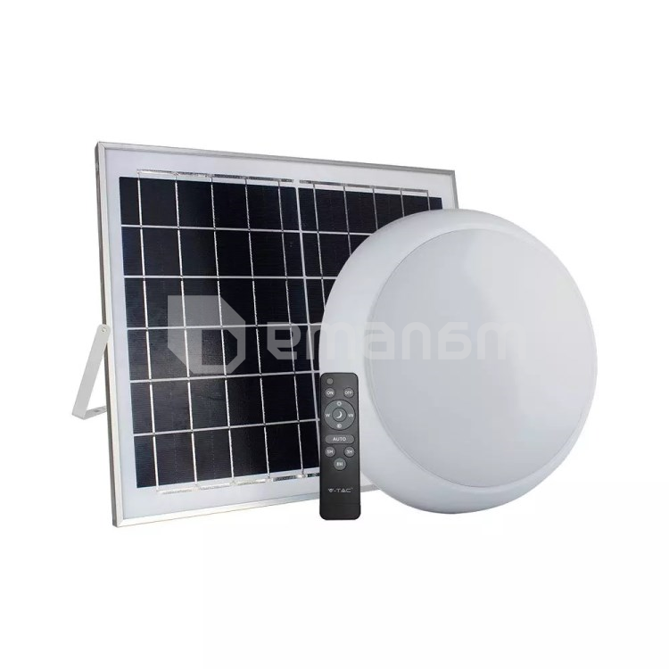 სანათი მზის პანელით და პულტით V-TAC LED Solar 7613 IP65 3in1 15W