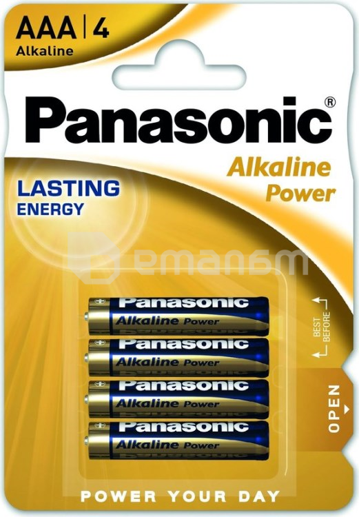 ელემენტი ალკალინური Panasonic Alkaline Power LR03 AAA 4ც.