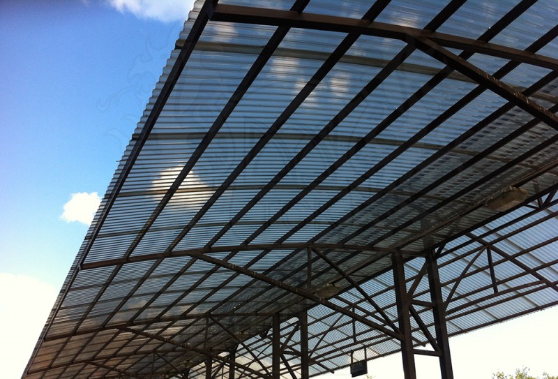 პროფილირებული პოლიკარბონატი ბრინჯაოსფერი 0.8მმ