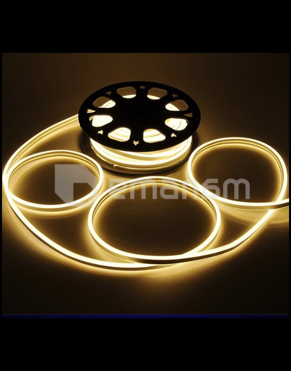 ლედ განათება ACK ნეონის დრეკადი თეთრი 120LED 1M 7.5W 220V 3000K IP65 9X16MM