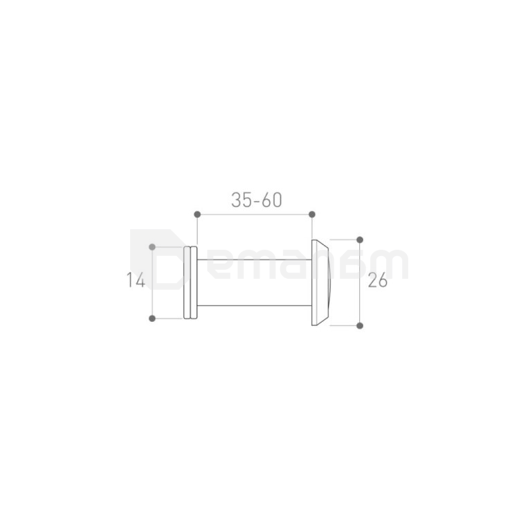 კარის საჭვრეტელი Metal-Bud W14C 14მმ