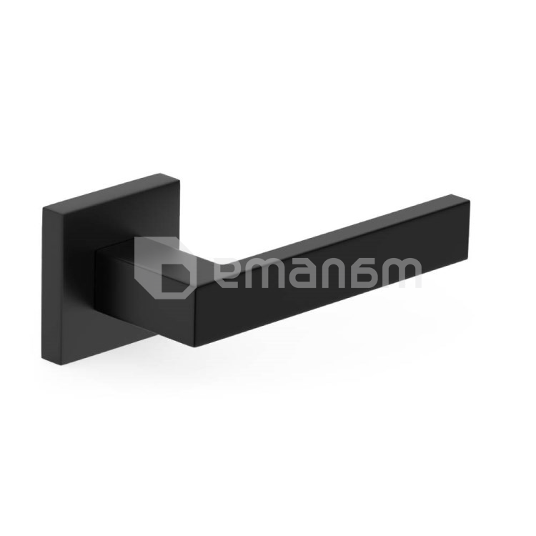 სახელური როზეტით Metal-Bud Nowy Qubik K VQKCZ დამცავი ხუფით SZKCY შავი