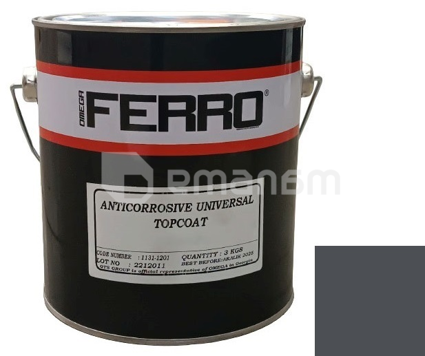 ლითონის ანტიკოროზიული საღებავი Ferro 3:1 მქრქალი ანტრაციტი 3 კგ