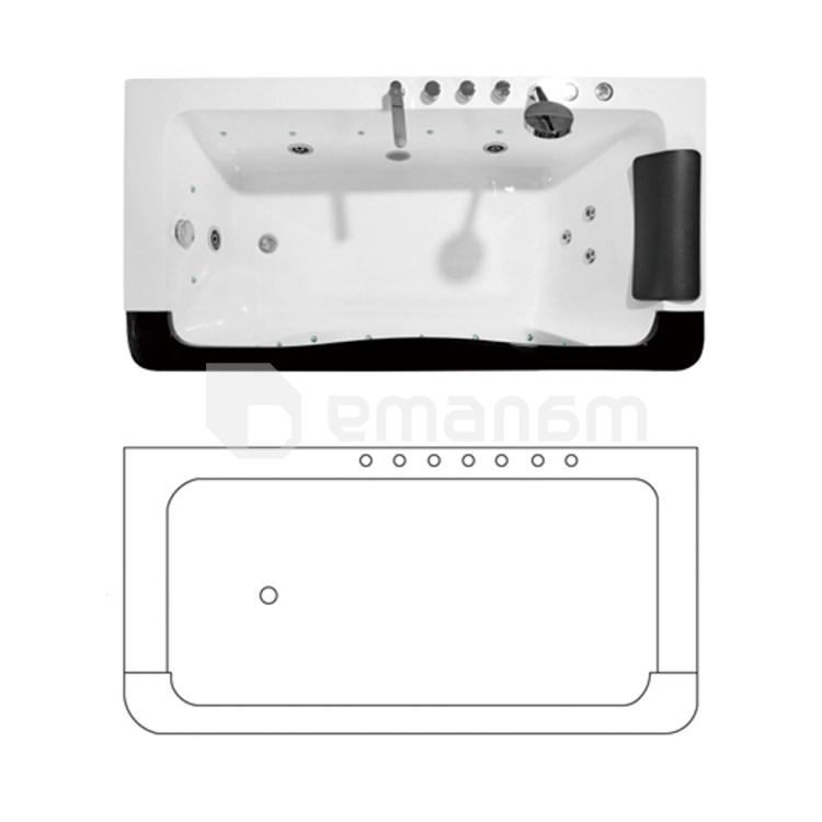 აბაზანა ჰიდრომასაჟური ZS-8613-2 850x1700x660 მმ