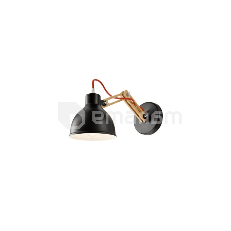 ბრა Lamkur Marcello 1 E27 ლითონი ხე შავი 34577