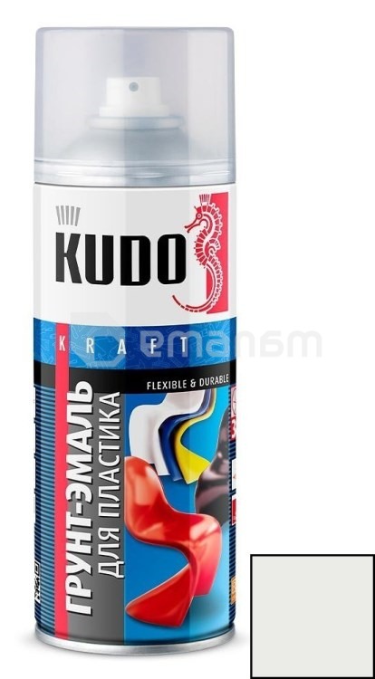 გრუნტი-ემალი პლასტმასისთვის Kudo KU-6003 520 მლ თეთრი