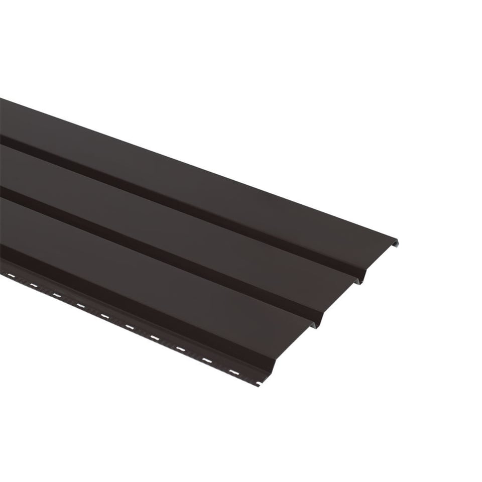 84-იანი ფერადი თუნუქის საიდინგი 0.50X345 პრიალა RAL 8019 NOVA