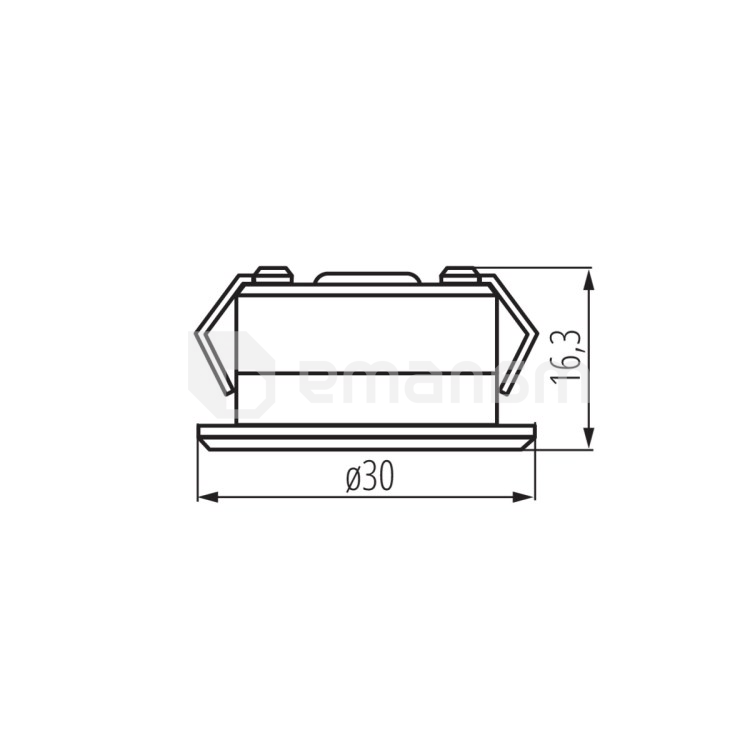 სანათი წერტილოვანი Kanlux IMBER LED CW 23521 IP65 1W
