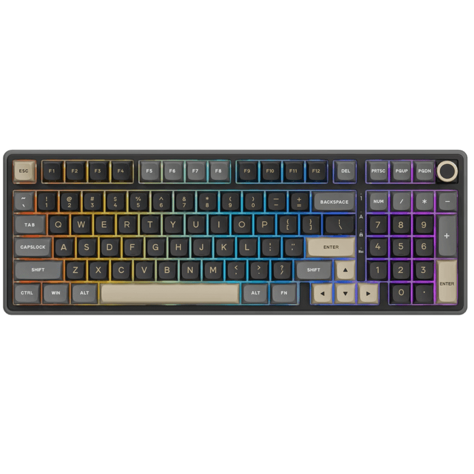 კლავიატურა Royal Kludge RKR98PRO-PT-XW RGB Mechanical Keyboard, Beige Switch, Hot Swappable, Wired, Phantom