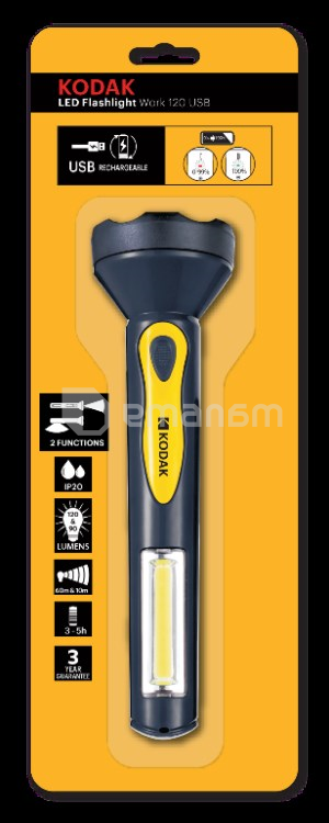 შუქდიოდური ფანარი Kodak USB Rechargeable