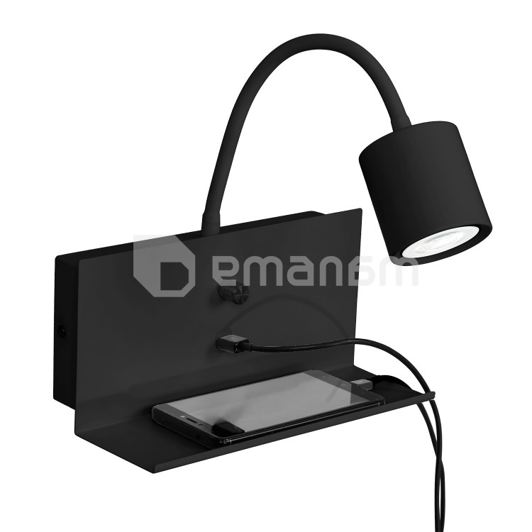 სანათი სპოტი Luminex Demia USB Charger 1433 1xGU10 8W შავი