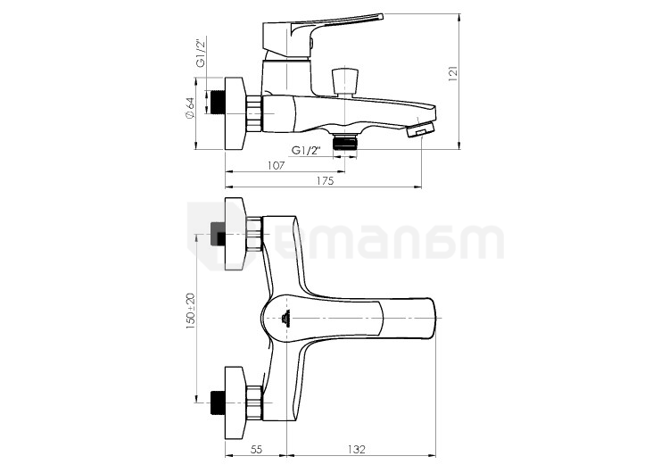 შემრევი ონკანი Rubineta Nica-10