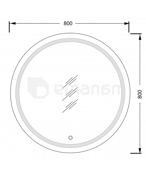 სარკე განათებით  და სენსორით Sunny D80 S 80 სმ