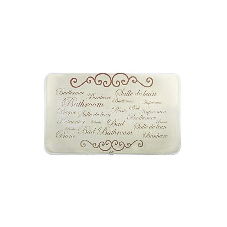 დასაფენი აბაზანის MSV Tapis Bain Microfibre Paris Creme 45x75 სმ