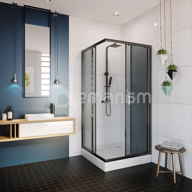 საშხაპე კარი  Alex Baitler АВ1490B4 90x90x200 cm დაბურული