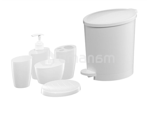 ნაკრები აბაზანისთვის Bisk POP' SET 6pcs WHITE