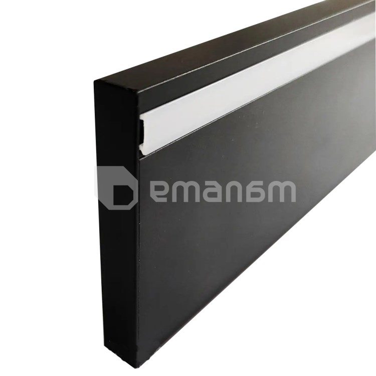 პლინტუსი ალუმინის Profil Center LED Best Deal 4/78 2500x78x12 მმ შავი