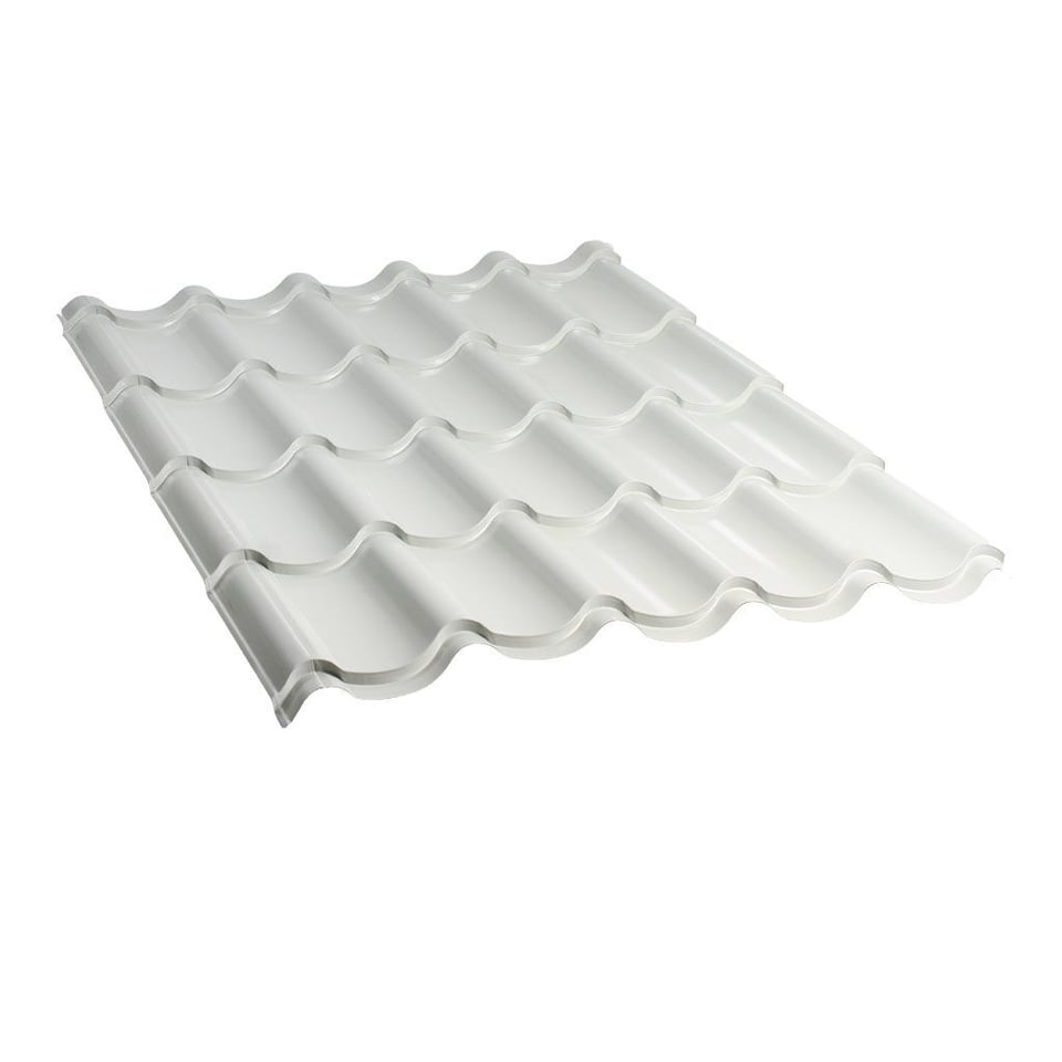 მეტალოკრამიტი ფერადი თუნუქის სახურავი 0.5X1180 პრიალა RAL9006 NOVA