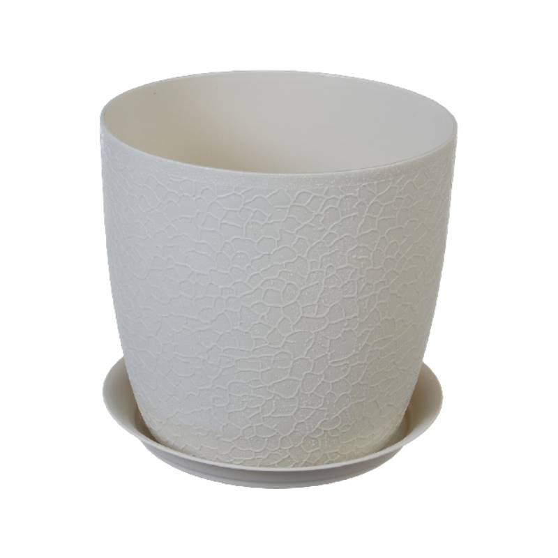 ყვავილის ქოთანი თეფშით