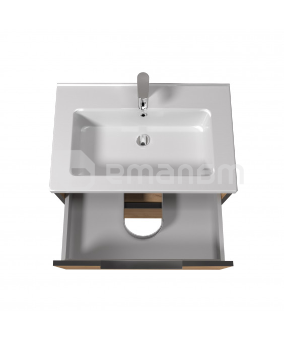 აბაზანის ტუმბო ხელსაბნით LINE Craft 70-А wood Rodeo 70 სმ