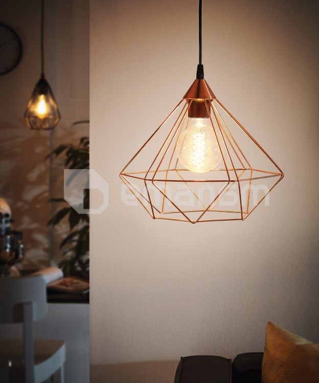 საკიდი Eglo 1 KUPFERFARBEN TARBES E27 Ø325მმ h1100 სპილენძი 43359