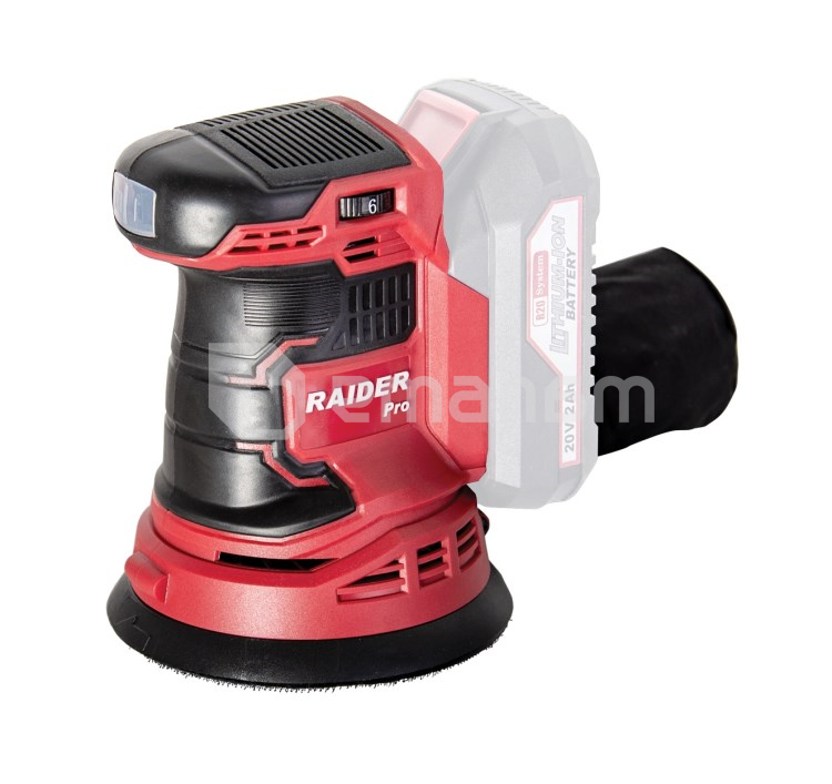 ექსცენტრიული სახეხი მანქანა აკუმულატორის Raider RDP-SRSA20 20V