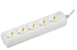 დამაგრძელებელი 5-იანი 2P+PE/5м 3х1мм2 10А/250В GENERICA