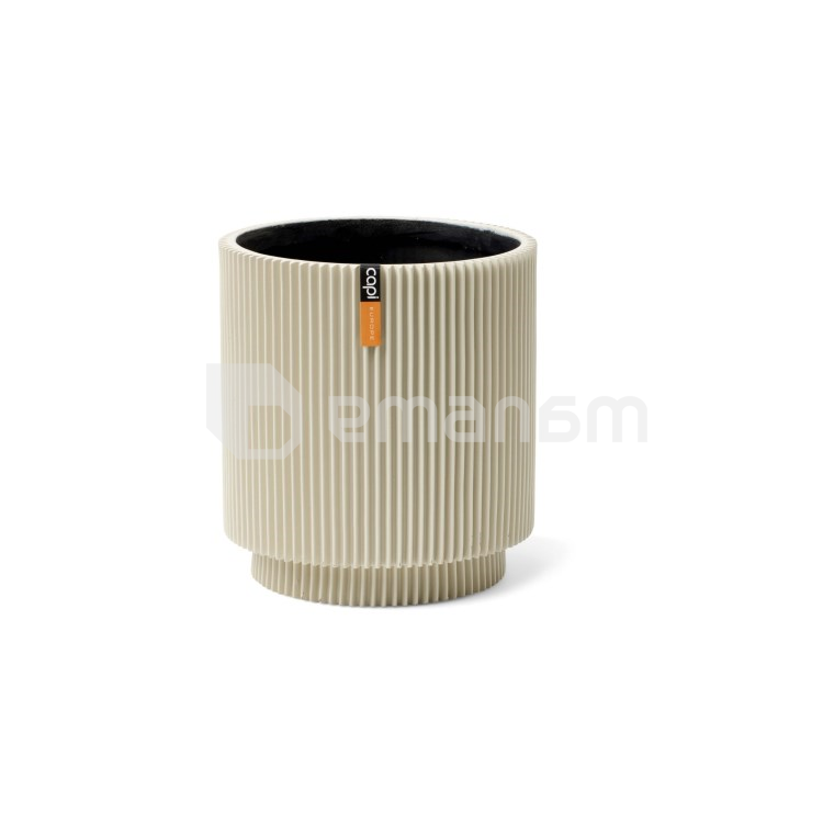 ქოთანი ყვავილის Capi Europe Vase Groove 23x25სმ ბეჟი