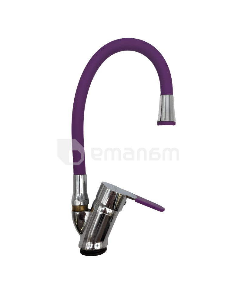 სამზარეულოს შემრევი LUX 312-335 იასამნისფერი სილიკონის ხორთუმით