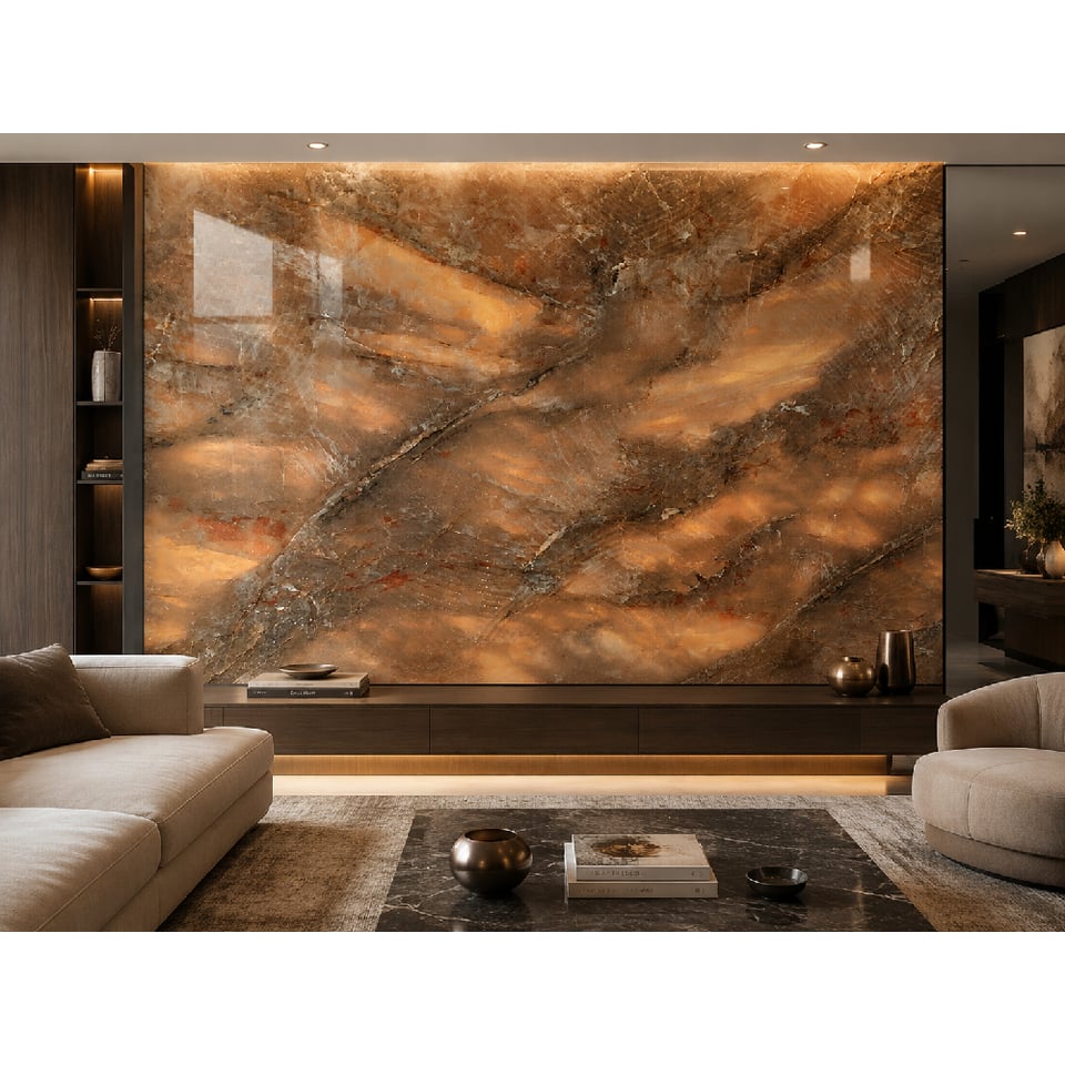 კერამოგრანიტი Ceroq RENITE NATURAL HIGH GLOSSY 60x120 სმ ნატურალური
