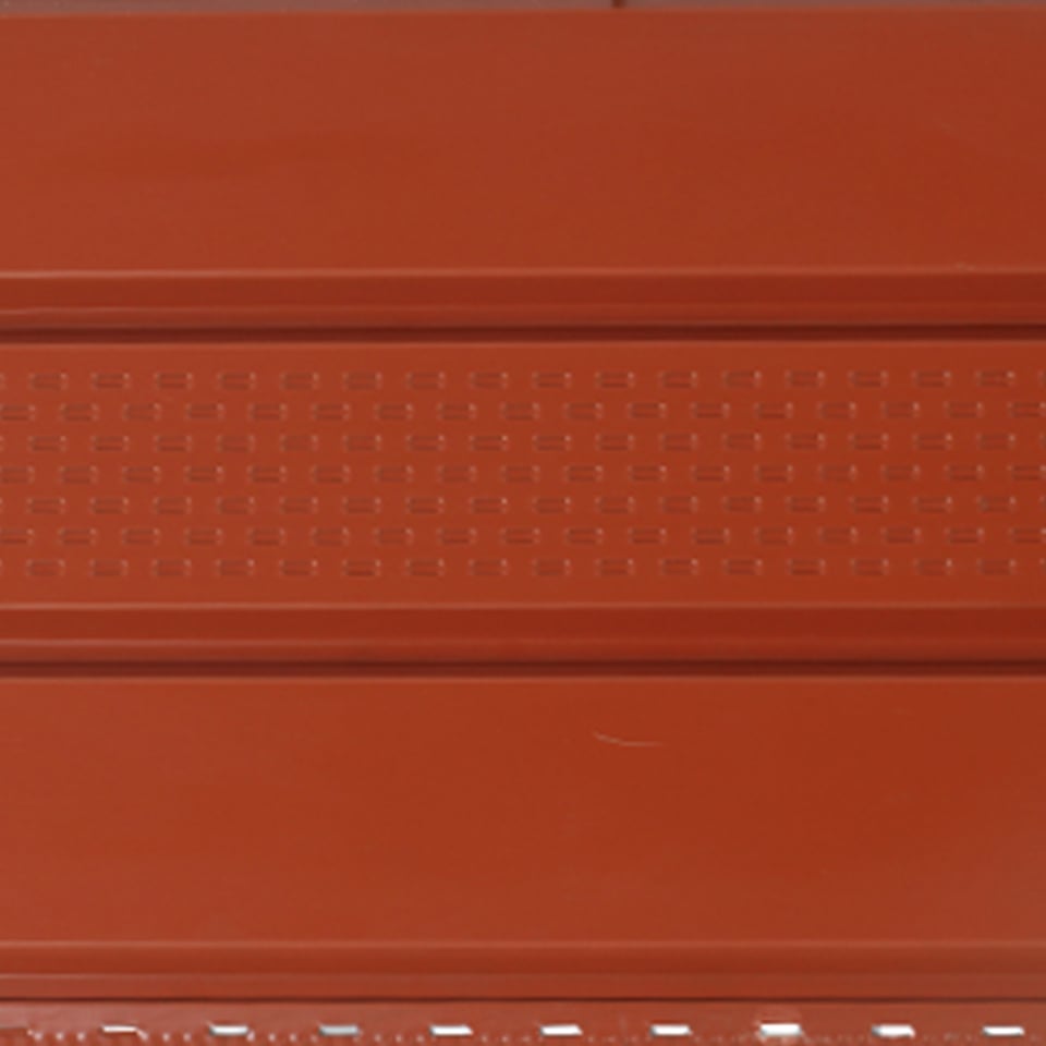 84-იანი ფერადი თუნუქის საიდინგი 0.45X345 პრიალა RAL 8004 NOVA