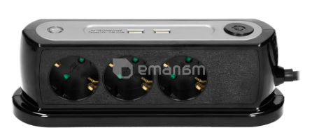 დამაგრძელებელი სამაგიდო ORNO 3х1,4მ 2xUSB Schuko