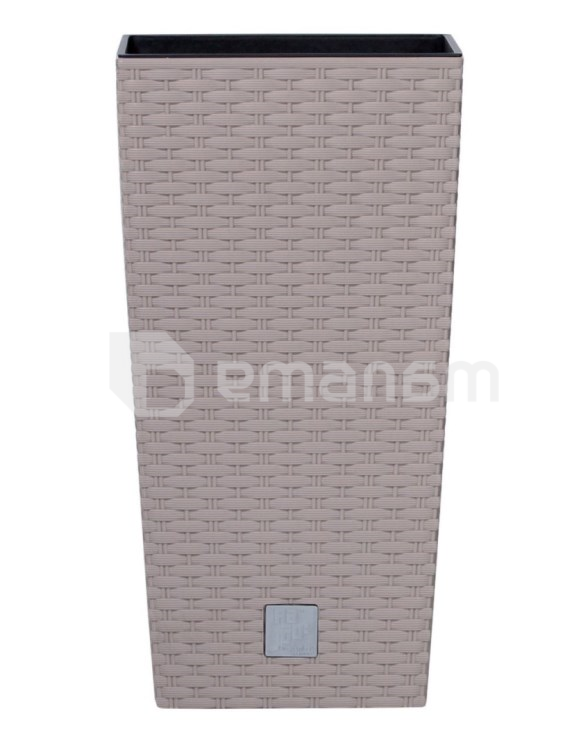 პლასტმასის ქოთანი ყვავილებისთვის Prosperplast RATO SQUARE DRTS 7529U 265 მმ მოკა