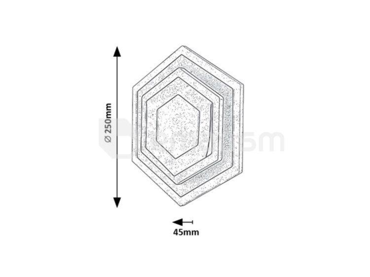 ჭერის სანათი Rabalux Bitsi 23W 3000 6000K L270 h45 შავი თეთრი 71113