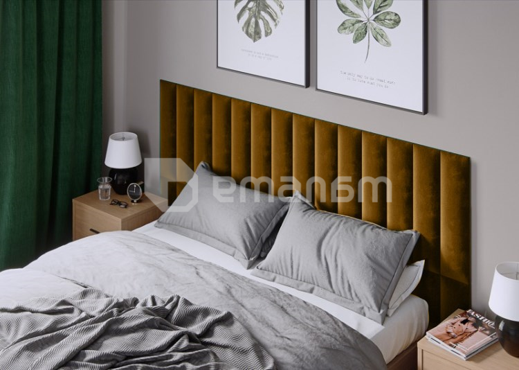 კედლის რბილი პანელი VOX Profile Regular 2 15x60 სმ. ყვითელი