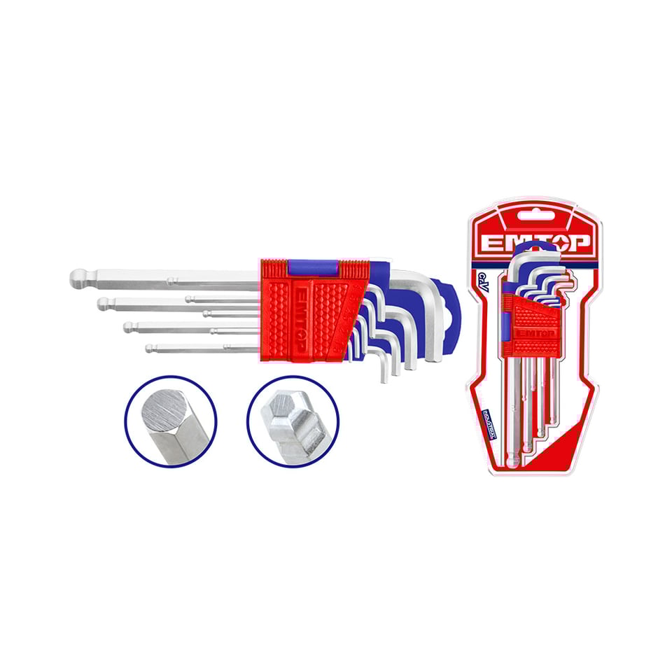 ვარსკვლავა სახრახნისების ნაკრები გრძელი სახელურით 9ც E EMTOP