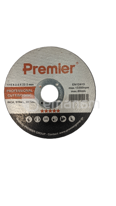 ლითონის საჭრელი დისკო  Premier 115 x 2.0 x 22 მმ.