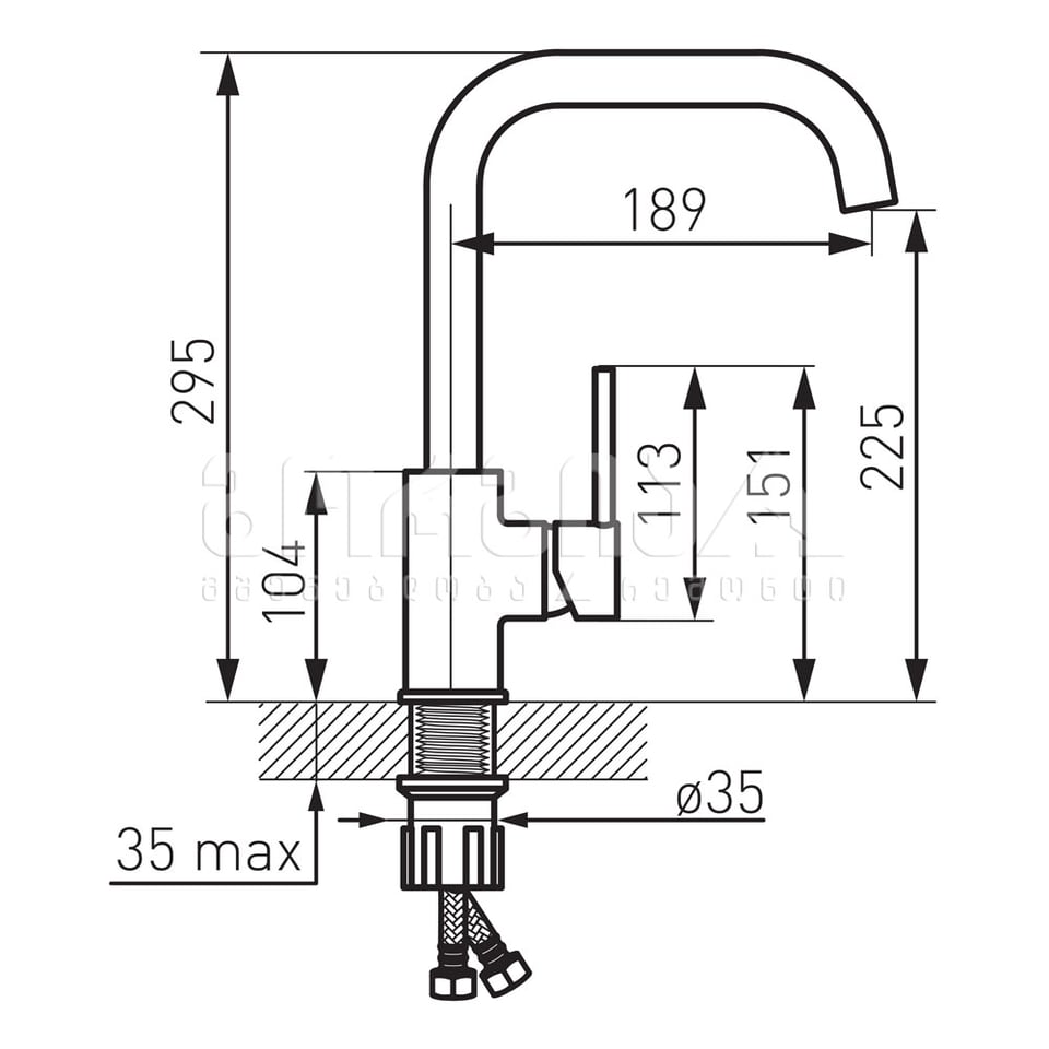 სამზარეულოს შემრევი გრანიტის FREYA BFR42B