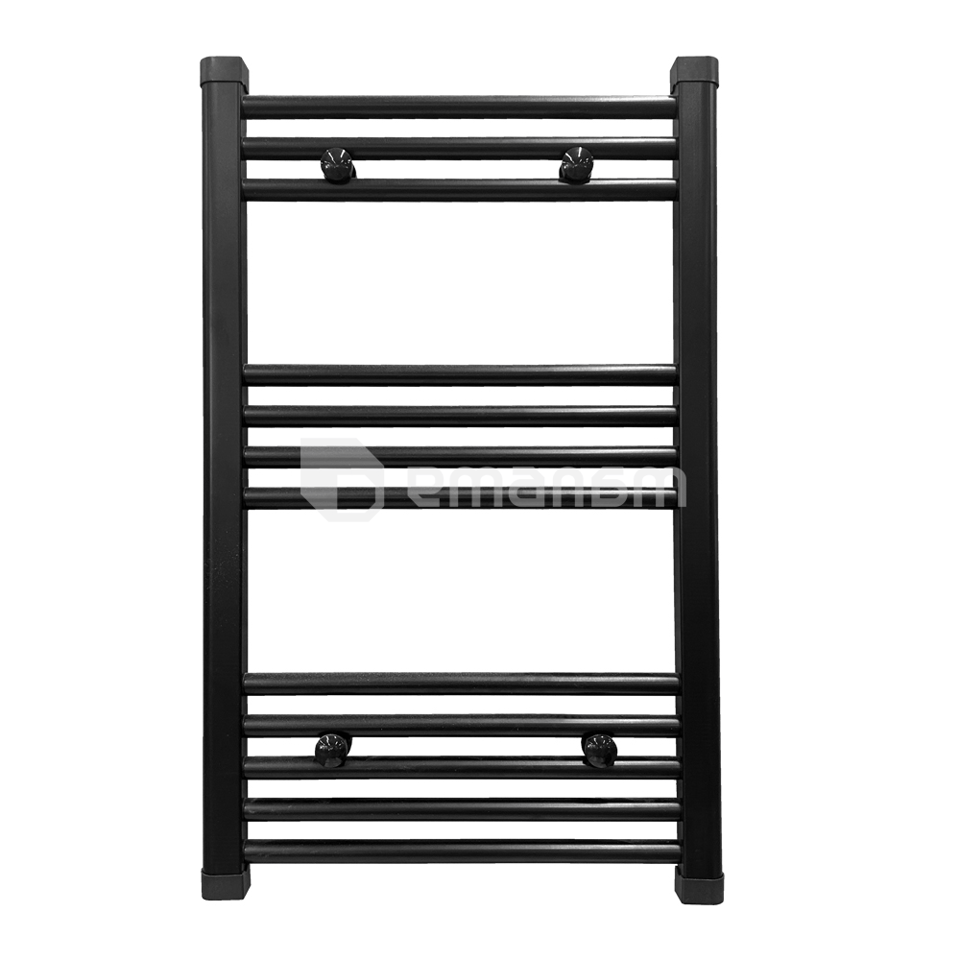 პირსახოცის საშრობი SANICA 500X800 Flat Black 12 tube
