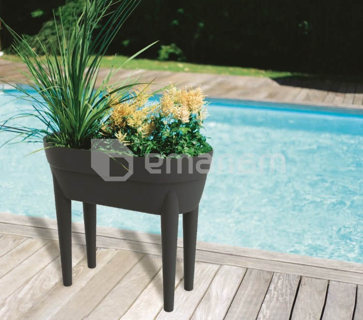 ქოთანი პლასტმასის EDA Plastiques JARDINIERE HAUTE CANCUN 76 X 36,5 X 68სმ 48ლ