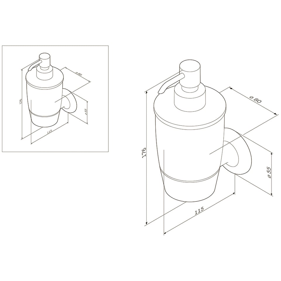 თხევადი საპნის დისპენსერი კედლის A8036900 LIKE