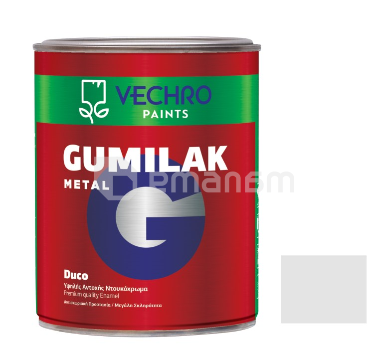 საღებავი ზეთის ლითონისთვის Vechro Gumilak metal No 622 ღია ნაცრისფერი პრიალა 750 მლ
