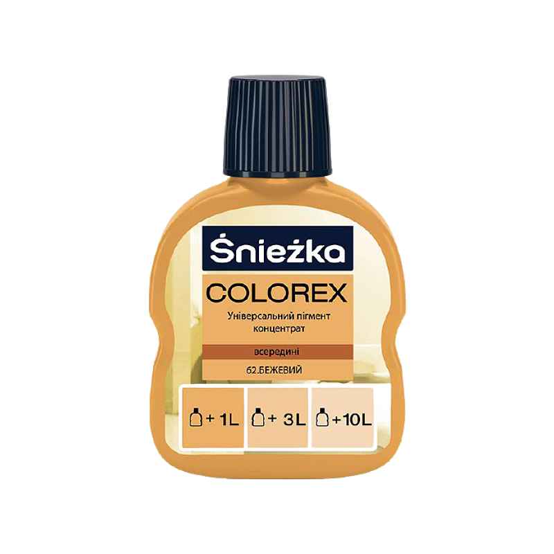 უნივერსალური პიგმენტი-კონცენტრატი Sniezka Colorex 100 მლ ჩალისფერი N62