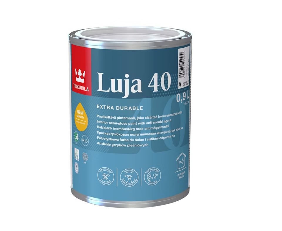 ინტერიერის საღებავი Tikkurila Luja 40 New A 0,9 ლ